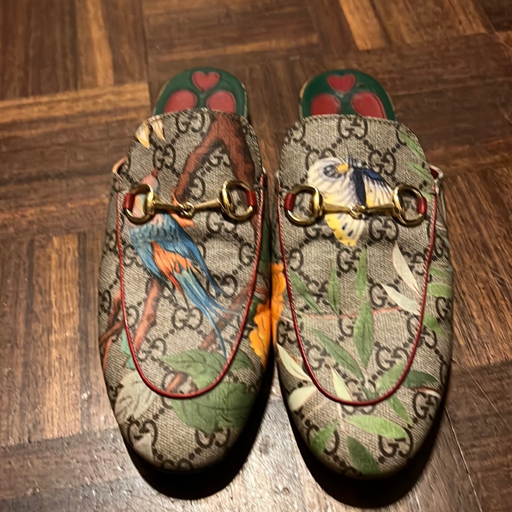 Gucci Slides 38 Leather Loader Mule Flat